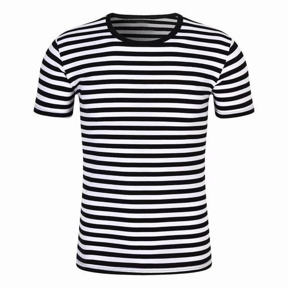 Jamsmile Women Tshirts Short Sleeve Striped Print Loose Fit Tee Shirts Casual Summer Basic Tops T-Shirts Soft Tops Clothes