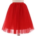 thumbnail image 1 of Jamsmile Women Tulle Skirts Carnival Mesh Layered Princess Pleated Gauze Knee Length Skirts Tutu Dancing Trendy A-Line Skirts, 1 of 2