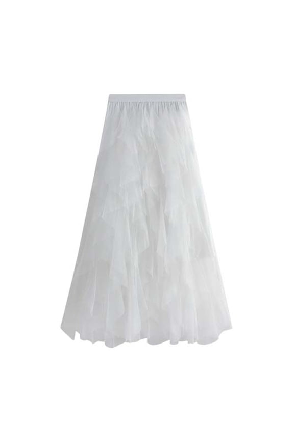 Women Tutu Tulle Skirts Princess Puffy High Waist Mesh Layered Stitching A Line Fluffy Party Carnival Tutu Skirts
