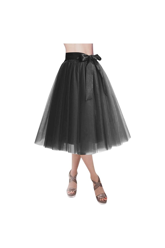 Women Tutu Tulle Skirts Princess Puffy Layered Short Petticoat Midi Skirt Dressy Fluffy Ballet Carnival Party Skirts