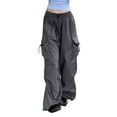 thumbnail image 1 of Jamsmile Womens Cargo Pants Baggy Streetwear Joggers Sweatpants Drawstring Casual Loose Wide Leg Trousers Streetwear Joggers, 1 of 8