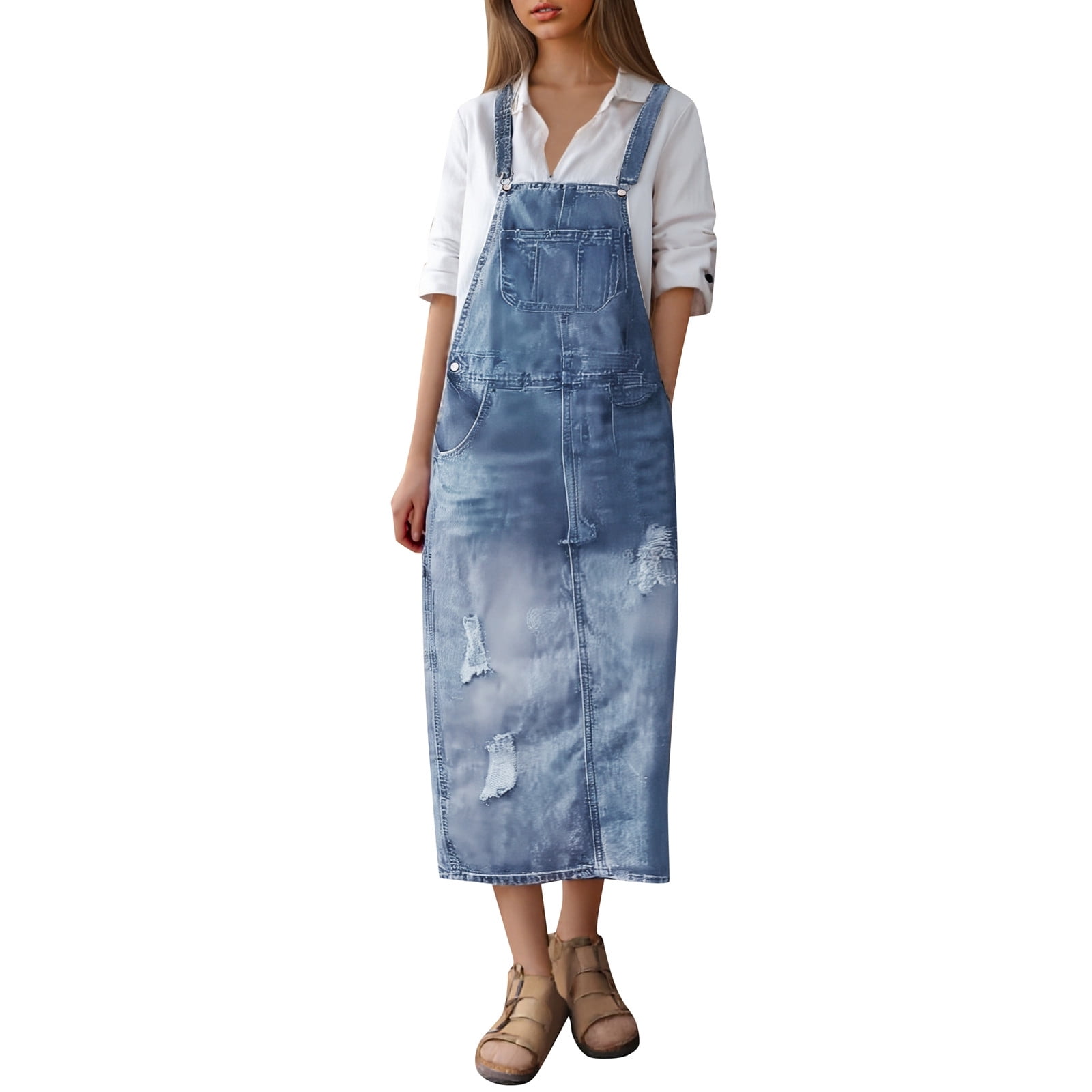 denim tiered maxi dress Women’s Layers with Silhouette – Wash Lab Dark Blue Long Prom Color:Dark Green Style:Bodycon Dresses