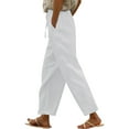 thumbnail image 1 of Jamsmile Womens Pants Casual Comfortable Solid Colored Long Pants Pockets Comfortable Spring Summer Loose Beach Lightweight Pants, 1 of 4