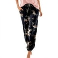 thumbnail image 1 of Jamsmile Womens Pants Summer Casual Floral Print Mid Waist Stretch Wide Leg Pants With Pockets Vacation Beach Lounge Pants, 1 of 4