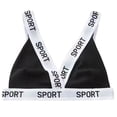 thumbnail image 1 of Jamsmile Womens T-Shirt Bras Ribbed Letter Print Triangle Bralette Seamless Comfort Bra Stretchy Soft Wireless Bralette Daily Wear, 1 of 3