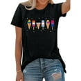 thumbnail image 1 of Jamsmile Womens Tshirts Summer Casual Loose Ice Cream Print Crewneck Short Sleeve Tops Comfort Tee Shirts Casual Graphic Athletic Tees, 1 of 4