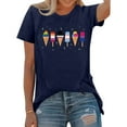 thumbnail image 1 of Jamsmile Womens Tshirts Summer Casual Loose Ice Cream Print Crewneck Short Sleeve Tops Comfort Tee Shirts Casual Graphic Athletic Tees, 1 of 4