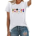 thumbnail image 1 of Jamsmile Womens Tshirts Summer Casual Loose Ice Cream Print Crewneck Short Sleeve Tops Comfort Tee Shirts Casual Graphic Athletic Tees, 1 of 4