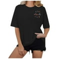 thumbnail image 1 of Jamsmile Womens Tshirts Summer Graphic Club Letters Print O-Neck Tshirts Cute Tops Casual Athletic Tees Shirts Plus Size Workout T-Shirts, 1 of 7