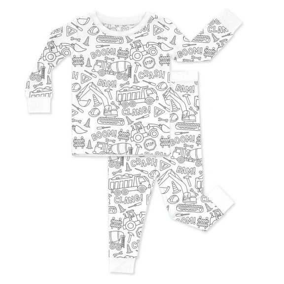 Jamsmile coloring pajamas for kids Homewear Set Long Sleeve Sleepwear Boy And Girls create your own pajamas pjs Lounge Sets