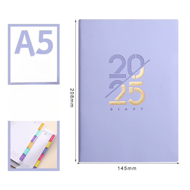 Jan 2025 To Dec 2025 Planner Notebook A5 Agenda Spanish Inner 80GSM ...