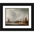 thumbnail image 1 of Jan Abrahamsz Beerstraaten 24x19 Black Ornate Framed Double Matted Museum Art Print Titled: By the Seaside, 1 of 5