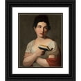 thumbnail image 1 of Jan Antoni Blank 12x14 Black Ornate Wood Framed Double Matted Museum Art Print Titled: Portrait of Maria Anna Filipina Malińska Nee Pechwell, 1 of 5