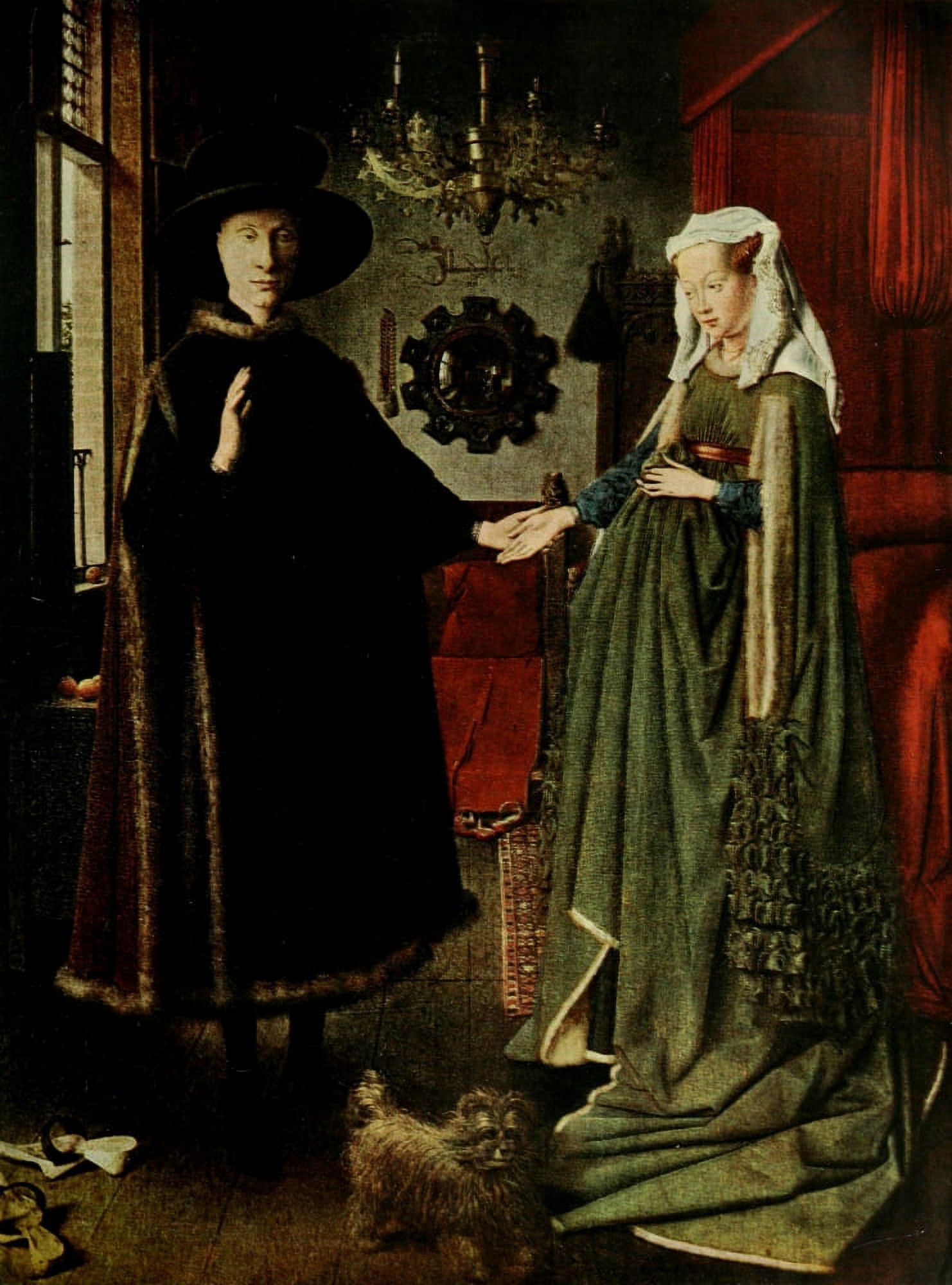 Jan Arnolfini & his Wife History of Painting 1911 Canvas Art - Jan Van Eyck (18 x 24)