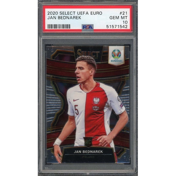 Jan Bednarek 2020 Select UEFA Euro Soccer Rookie Card #21 PSA 10
