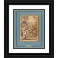 thumbnail image 1 of Jan Boeckhorst 12x14 Black Ornate Wood Framed Double Matted Museum Art Print Titled: The Annunciation (circa 1659), 1 of 5