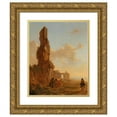 thumbnail image 1 of Jan Both 20x24 Gold Ornate Framed and Double Matted Museum Art Print Titled - An Italianate Landscape with Ruins, 1 of 4