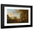 thumbnail image 1 of Jan Both 24x18 Black Modern Framed Museum Art Print Titled - An Italianate Landscape with Travellers, 1 of 5