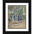 thumbnail image 1 of Jan Brandes 12x14 Black Ornate Wood Framed Double Matted Museum Art Print Titled: The Landraad in Colombo (1785), 1 of 5