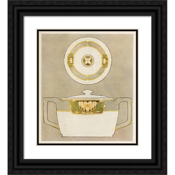 Jan Brandes 15x17 Black Ornate Wood Framed Double Matted Museum Art Print Titled - Labyrinth (1770 - 1808)