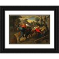 thumbnail image 1 of Jan Brueghel the Younger 18x14 Black Ornate Wood Framed Double Matted Museum Art Print Titled - Tobias and the Angel, 1 of 5