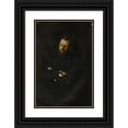 thumbnail image 1 of Jan Ciągliński 11x14 Black Ornate Wood Framed Double Matted Museum Art Print Titled: Portrait of Erazm Piltz (1885), 1 of 5