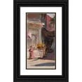 thumbnail image 1 of Jan Ciągliński 11x18 Black Ornate Wood Framed Double Matted Museum Art Print Titled - Street Fragment. from the Journey to Constantinople (1893), 1 of 5