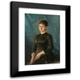 thumbnail image 1 of Jan Ciągliński 13x18 Black Modern Framed Museum Art Print Titled - Portrait of a Young Lady, 1 of 5