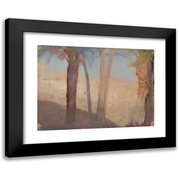 Jan Ciągliński 14x11 Black Modern Framed Museum Art Print Titled - Spain (Elche) (1899)