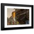thumbnail image 1 of Jan Ciągliński 14x12 Black Modern Framed Museum Art Print Titled - Mumbai - Street. from the Journey to India (1907), 1 of 5