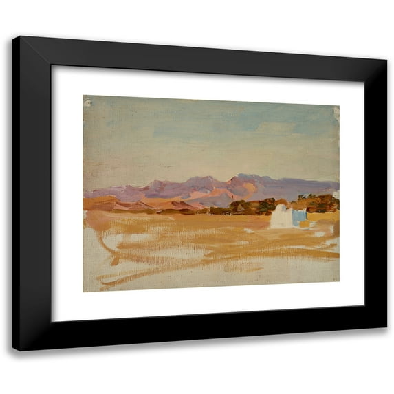 Jan Ciągliński 14x12 Black Modern Framed Museum Art Print Titled - Sahara (Desert) (1909)