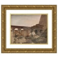 thumbnail image 1 of Jan Ciągliński 14x12 Gold Ornate Wood Frame and Double Matted Museum Art Print Titled - Karnak -Temple of Amun. from the Journey to Egypt (1903), 1 of 4