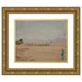 thumbnail image 1 of Jan Ciągliński 14x12 Gold Ornate Wood Frame and Double Matted Museum Art Print Titled - Sahara (Desert) (1909), 1 of 4
