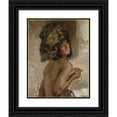 thumbnail image 1 of Jan Ciągliński 15x18 Black Ornate Wood Framed Double Matted Museum Art Print Titled - Study of a Woman for the Painting “East” (1910), 1 of 5