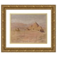 thumbnail image 1 of Jan Ciągliński 18x15 Gold Ornate Wood Frame and Double Matted Museum Art Print Titled - Monument on the Kyrgyz Tomb in the Steppe. from the Journey to Turkestan (1912), 1 of 4