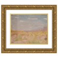 thumbnail image 1 of Jan Ciągliński 18x15 Gold Ornate Wood Frame and Double Matted Museum Art Print Titled - Steppe (Transcaspian Land) from the Journey to Turkestan (1912), 1 of 4