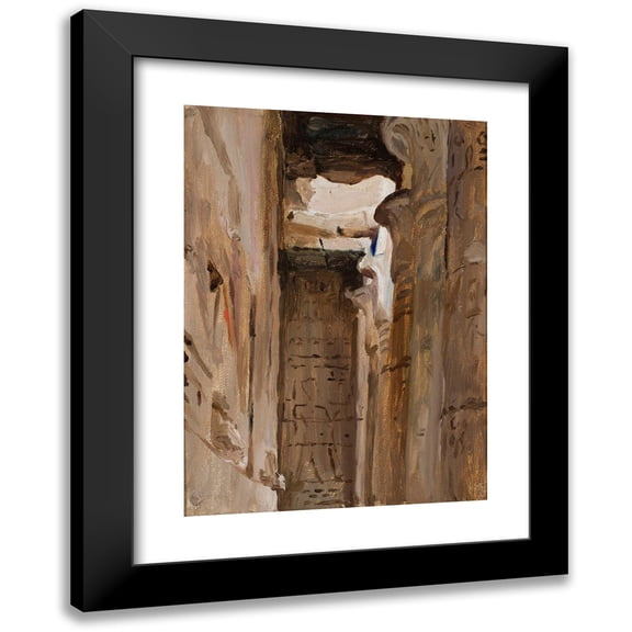 Jan Ciągliński 18x24 Black Modern Framed Museum Art Print Titled - Temple. from the Journey to Egypt 3 (1903)