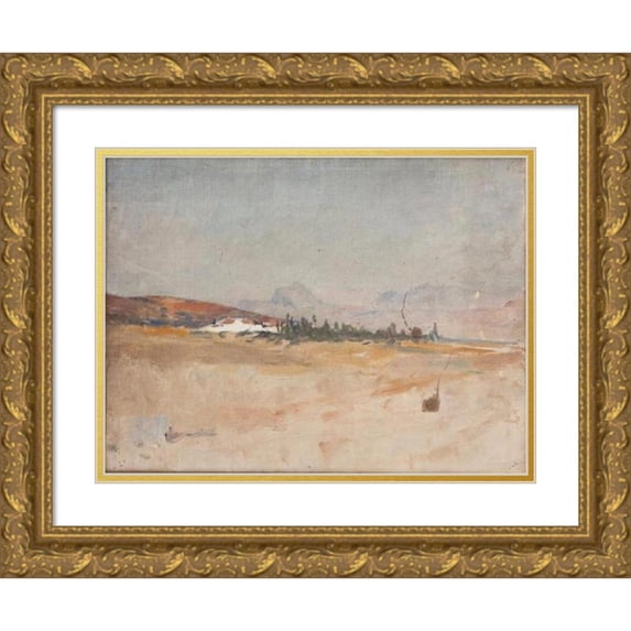 Jan Ciągliński 24x18 Gold Ornate Framed and Double Matted Museum Art Print Titled - Antequera (1899)