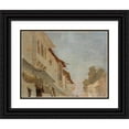 thumbnail image 1 of Jan Ciągliński 24x19 Black Ornate Framed Double Matted Museum Art Print Titled: Udaipur - Houses. from the Journey to India (1907), 1 of 5