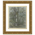 thumbnail image 1 of Jan Dasveldt 15x17 Gold Ornate Wood Frame and Double Matted Museum Art Print Titled - Tree Study (1780 - 1855), 1 of 4