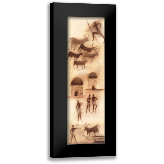 Jan, Eelse Noordhuis 8x18 Black Modern Framed Museum Art Print Titled - African impression I