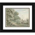 thumbnail image 1 of Jan Evert Grave 24x20 Black Ornate Framed Double Matted Museum Art Print Titled: Walker on the Amstelveense Weg (1798), 1 of 5