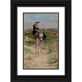 thumbnail image 1 of Jan Frans Verhas 13x18 Black Ornate Wood Framed Double Matted Museum Art Print Titled - The Ride, 1 of 5