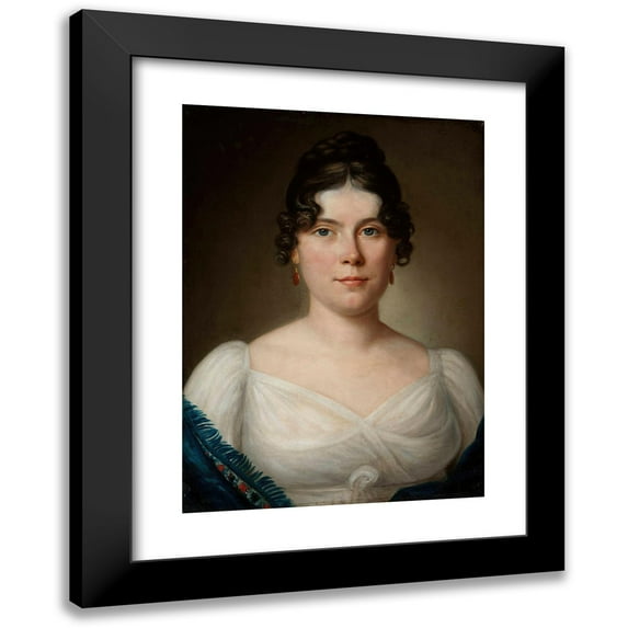 Jan Gładysz 18x24 Black Modern Framed Museum Art Print Titled - Portrait of Adelajda Lesznowska 1.V. Le Brun (1811)