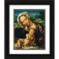 thumbnail image 1 of Jan Gossaert 15x18 Black Ornate Wood Framed Double Matted Museum Art Print Titled - Virgin and Child in a Landscape (1531), 1 of 5