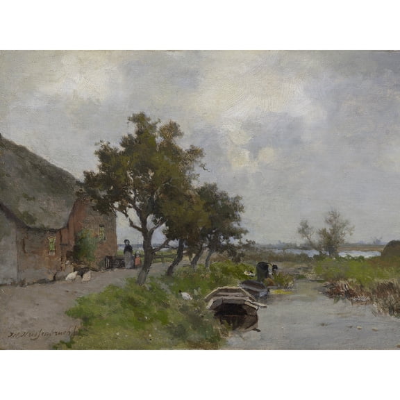 Jan Hendrik Weissenbruch Washing Clothes Painting Extra Large XL Wall Art Poster Print
