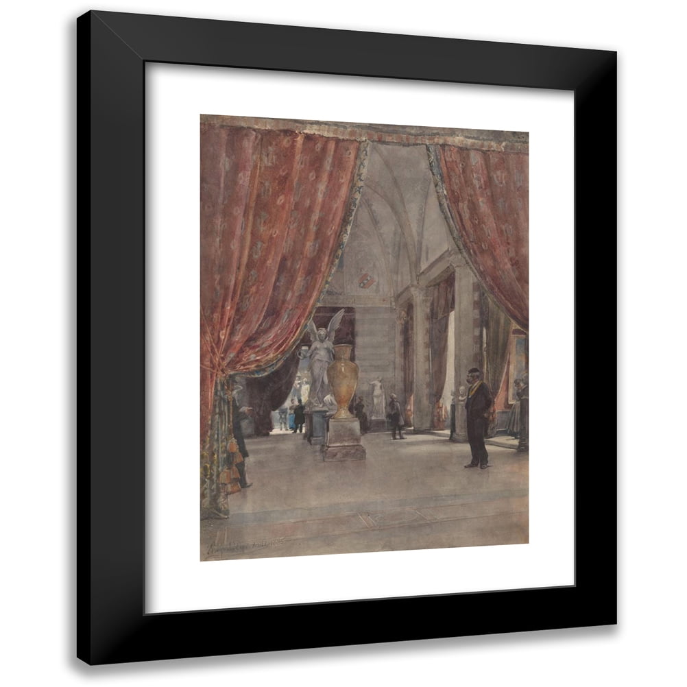 Jan Hoynck van Papendrecht 11x14 Black Modern Framed Museum Art Print Titled - Gallery of Honor of the Rijksmuseum Amsterdam (1885)