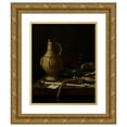 thumbnail image 1 of Jan Jansz. van de Velde 12x14 Gold Ornate Wood Frame and Double Matted Museum Art Print Titled - Still Life (1658), 1 of 4