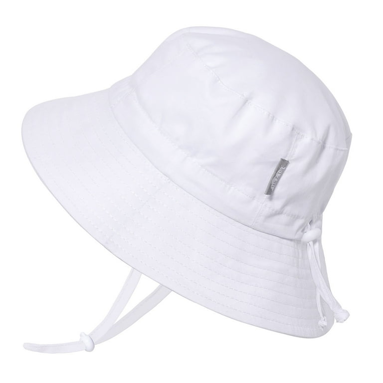 Jan Jul Baby Girl Sun Hat with Stay on Adjustable Strap Cotton S 0 6 months White