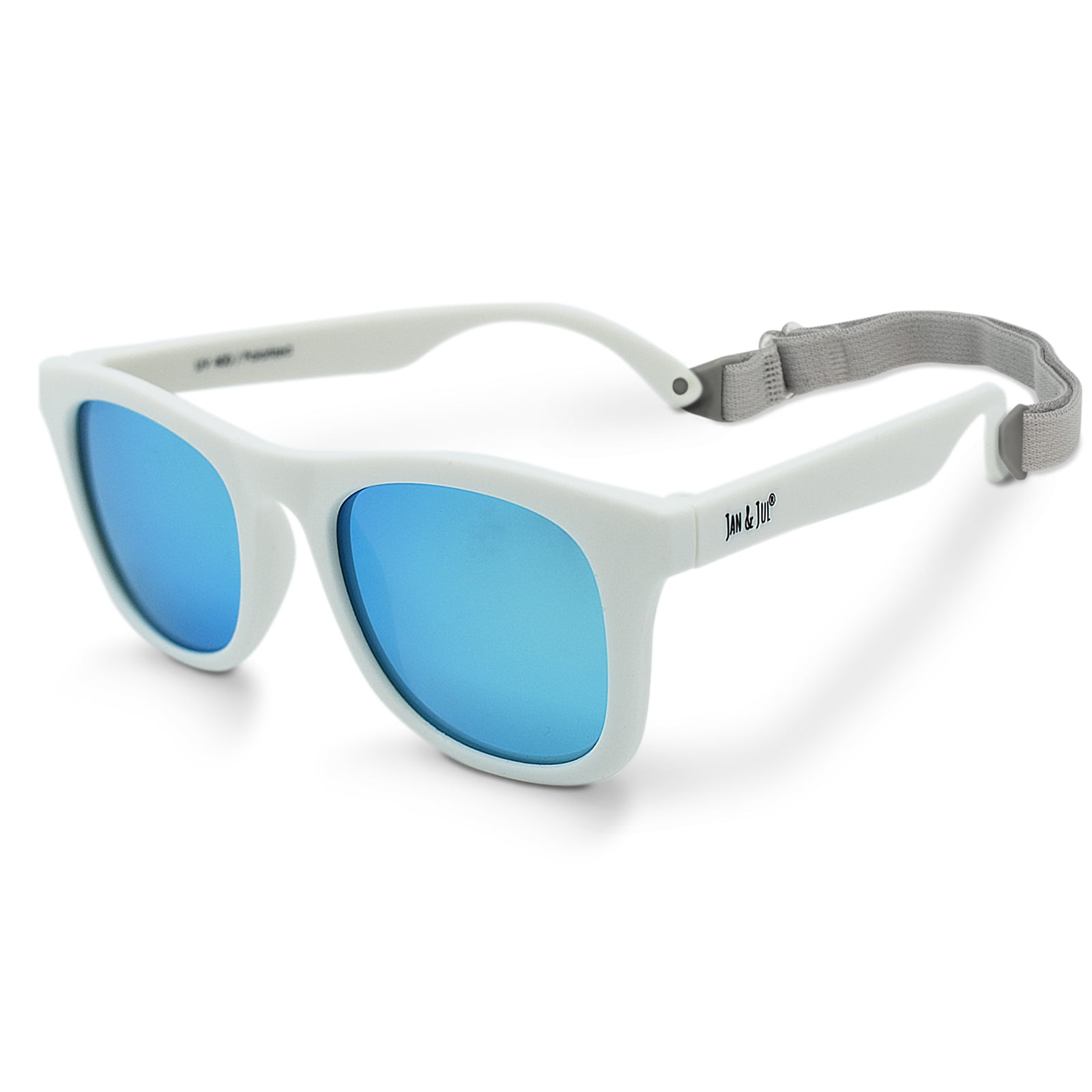 Jan & Jul Baby Sunglasses for Toddler Girl Boy, Mirrored (S: 6 Months -2  Years, White Aurora)